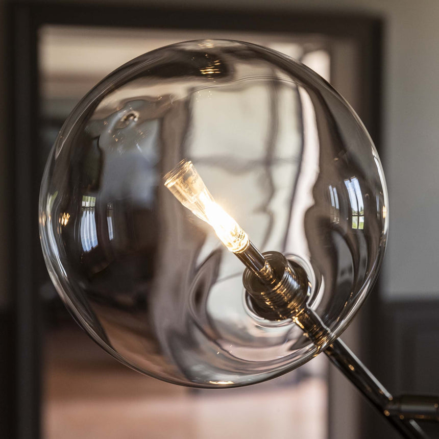Lámpara de pie Ideal Lux Equinoxe cristal 4 luces 8W 166cm cromo — ref. 290959 (5)