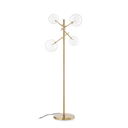 Lámpara de pie Ideal Lux Equinoxe latón cristal 4 luces 8W 166cm 290966