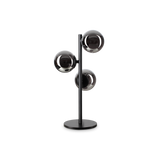 Lámpara de sobremesa Ideal Lux Perlage fumé cristal 3 luces 45W Ø24cm 292465