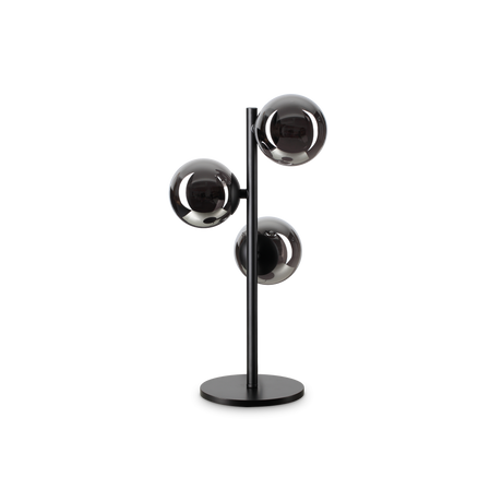 Lámpara de sobremesa Ideal Lux Perlage fumé cristal 3 luces 45W Ø24cm 292465