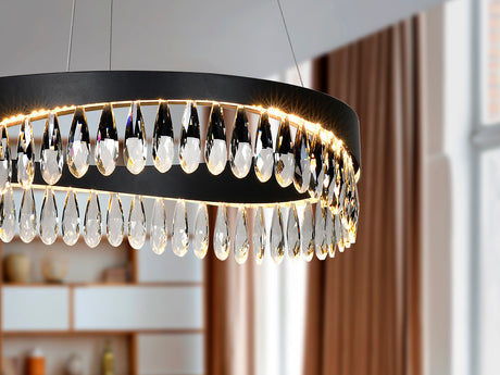Lámpara de techo colgante Schuller Selene negro 3000K Ø - ambiente