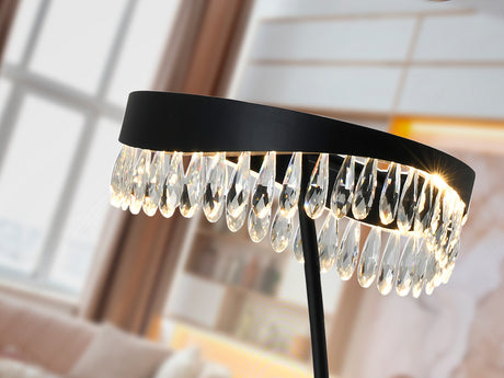 Lámpara de pie de salón Schuller Selene LED negro 3000K - ambiente