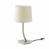 Faro REM Lámpara sobremesa níquel mate/beige 29684-05