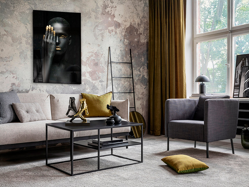 Figura decorativa Schuller Manos gris y dorado 20cm 297998