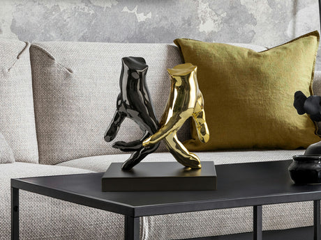 Figura decorativa Schuller Manos gris y dorado 20cm 297998