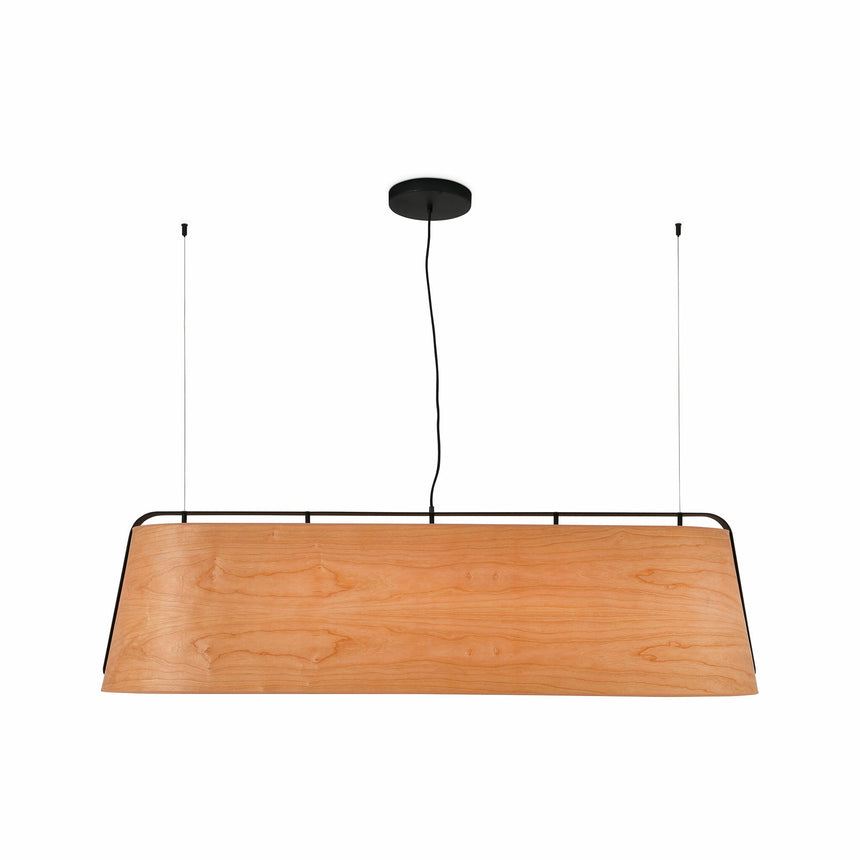 Faro STOOD Lámpara colgante 5 luces negro y madera 29849