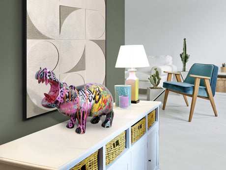 Figura decorativa Schuller Hippo decoración: grafiti 34cm vista 1