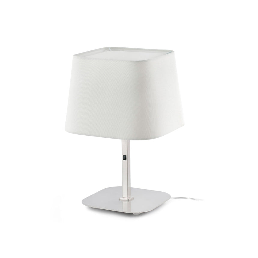 Faro SWEET Lámpara sobremesa níquel y blanco 29937