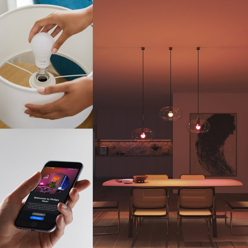 Philips Hue White and Color Ambiance Bombilla Essential RGBW 8W 806lm (3 uds) 87211