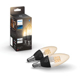 Philips Hue White Bombilla vela 2 luces filament White E14 5W 871951430221100 300lm