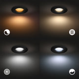 Philips Hue White and Color Ambiance RGBW Empotrable Xamento negro RGBW 6W IP44 (3 uds) 8719514452190 - imagen 5