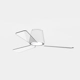 Ventilador de techo con luz LedsC4 Garbí LED blanco transparente motor DC 3000K Ø132cm 30-5378-14-F9