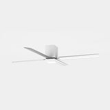Ventilador de techo con luz LedsC4 Zonda LED blanco transparente motor DC 3000K Ø146cm 30-8548-14-M1