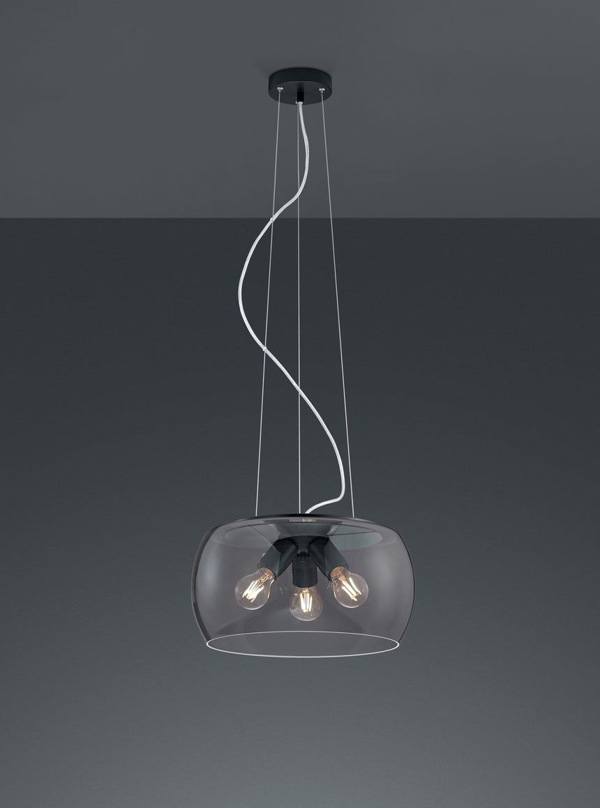 Lámpara de techo colgante Trio Valente LED antracita 2700K 150cm 300600342