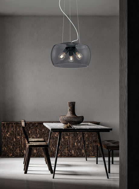 Lámpara de techo colgante Trio Valente LED antracita 2700K 150cm 300600342