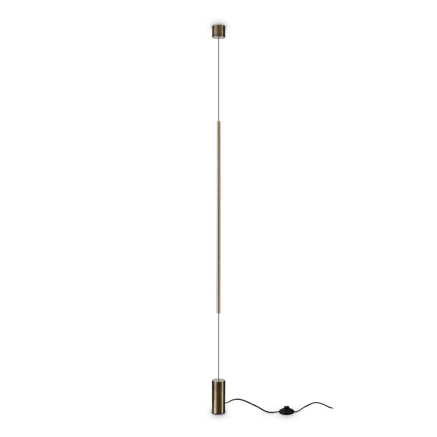 Aplique de pared Ideal Lux Essence latón cristal LED 16,5W 3000K regulable Ø6cm 301075
