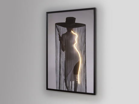 Cuadro con luz LED Schuller Diva negro 80x120cm vista 3