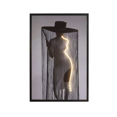 Cuadro con luz LED Schuller Diva negro 80x120cm ambiente