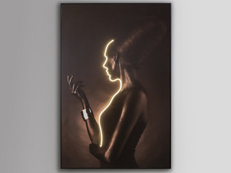 Cuadro con luz LED Schuller Silueta negro 120x180cm vista 2