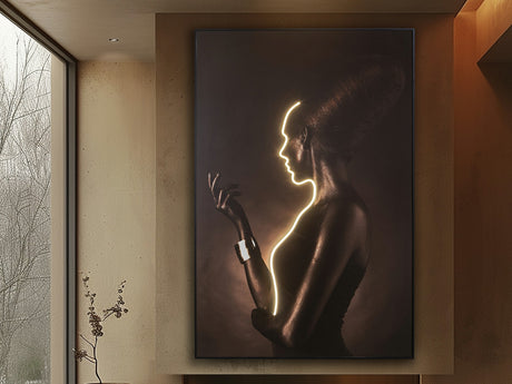 Cuadro con luz LED Schuller Silueta negro 120x180cm 301473