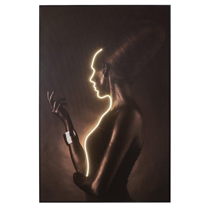 Cuadro con luz LED Schuller Silueta negro 120x180cm ambiente