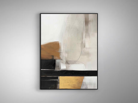 Cuadro acrílico Schuller Espacios I pintura acrílica y negro 90x120cm vista 2