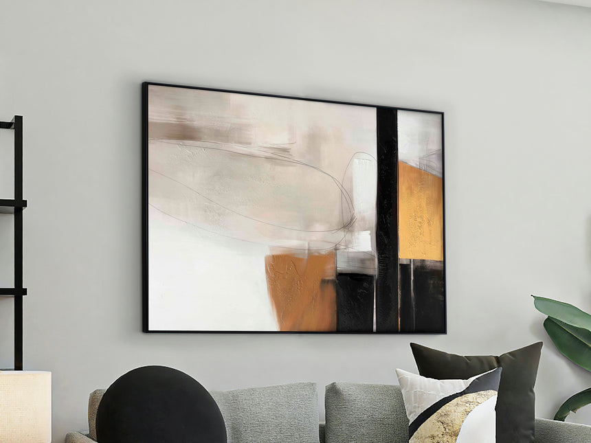 Cuadro acrílico Schuller Espacios I pintura acrílica y negro 90x120cm 301626