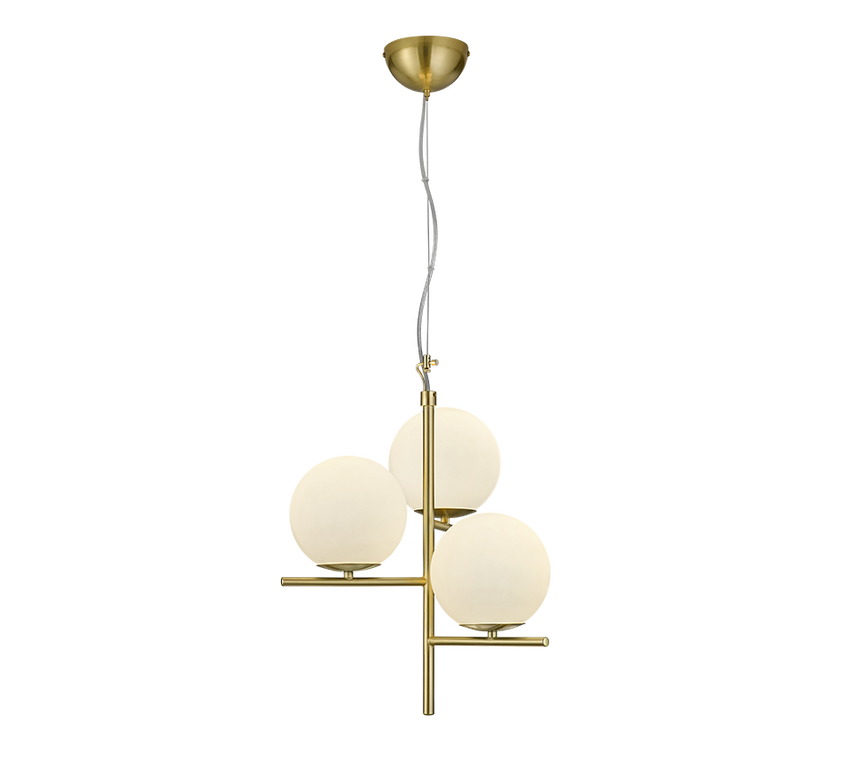 Lámpara de techo colgante Trio Pure 3 luces bronce mate 150cm 302000308