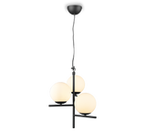 Lámpara de techo colgante Trio Pure 3 luces negro mate 150cm 302000332