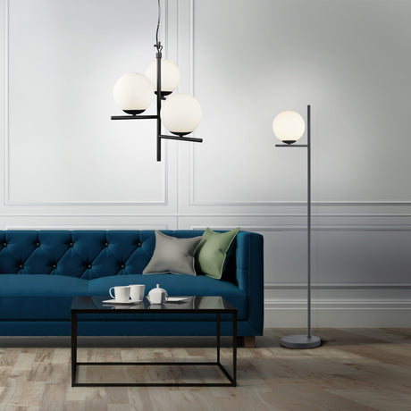 Lámpara de techo colgante Trio Pure LED negro mate 3000K 150cm 302000332