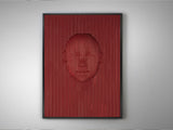 Bajorrelieve Schuller Red Face rojo y negro 123cm vista 2