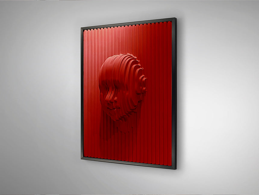Schuller Red Face Bas-relief 90x120 302043