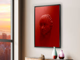 Schuller Red Face Bas-relief 90x120 302043