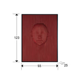 Bajorrelieve Schuller Red Face rojo y negro 123cm dimensiones