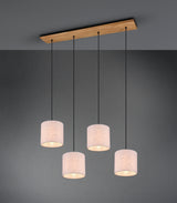 Lámpara de techo colgante Trio Elmau LED nickel antik 3000K 150cm 302100430
