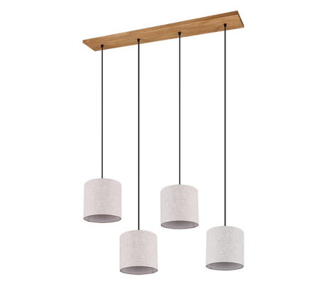 Lámpara de techo colgante Trio Elmau LED nickel antik 3000K 150cm 302100430