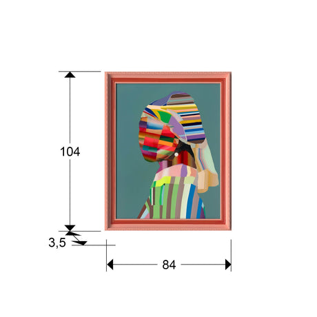 Pintura Schuller Joven Con Perla Pop 84x104cm dimensiones