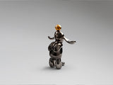 Figura decorativa Schuller Conejo gris y naranja 35cm vista 4