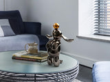 Figura decorativa Schuller Conejo gris y naranja 35cm 302258