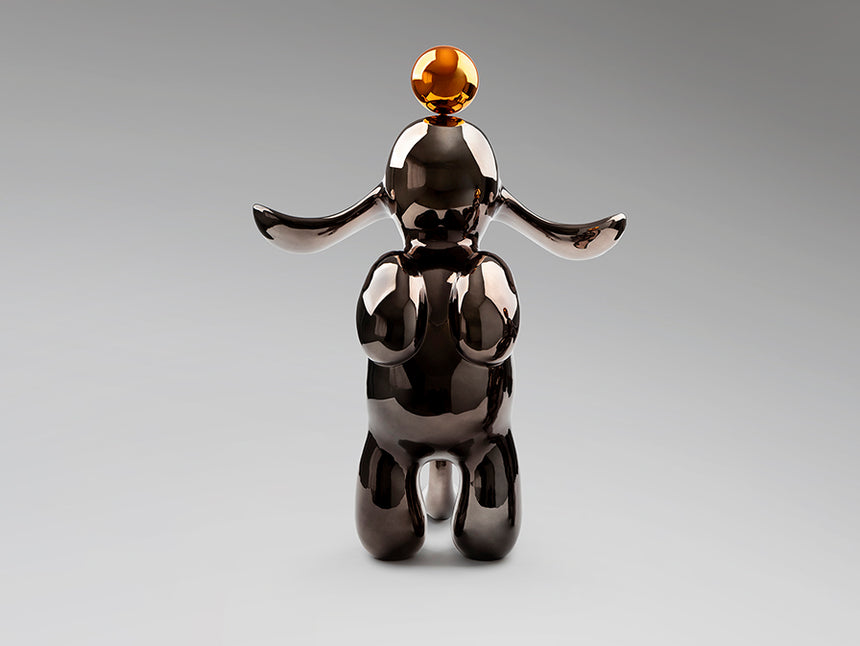 Figura decorativa Schuller Conejo gris y naranja 52cm 302364 - imagen 7