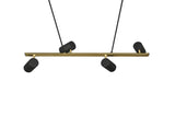 Trio Marley Lámpara colgante de metal schwarz-gold 302400480