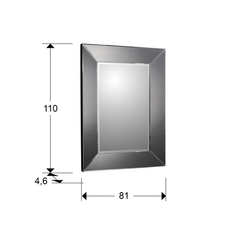 Espejo arco Schuller Roma plata y smoke 81x110cm dimensiones