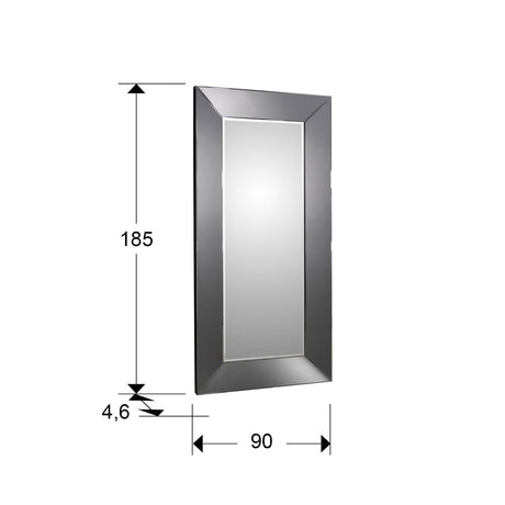 Espejo arco Schuller Roma plata y smoke 90x185cm dimensiones