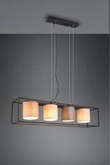 Lámpara de techo colgante Trio Ross LED negro mate 3000K 150cm 303100417