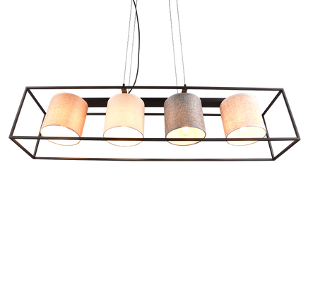 Lámpara de techo colgante Trio Ross LED negro mate 3000K 150cm 303100417
