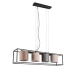 Lámpara de techo colgante Trio Ross LED negro mate 3000K 150cm 303100417