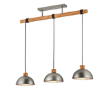Lámpara de techo colgante Trio Delhi 3 luces níquel antiguo 215cm 3