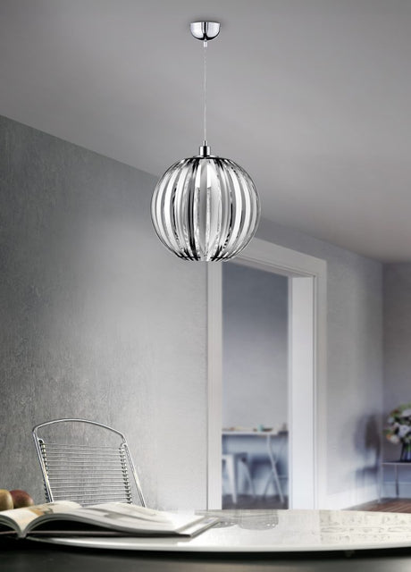 Lámpara de techo colgante Trio Zucca LED cromo 2700K 150cm 304100106