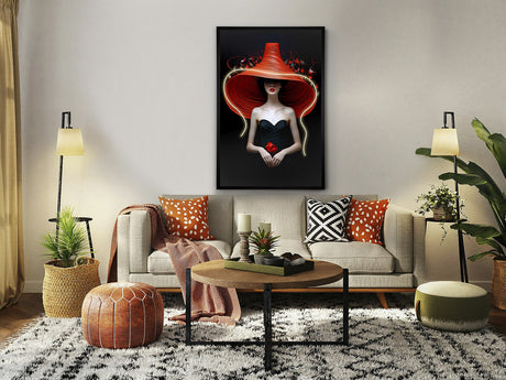 Cuadro con luz LED Schuller Tocado negro 80x120cm vista 1