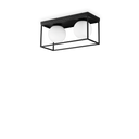 Plafón de techo Ideal Lux Lingotto cristal 2 luces 45,5cm E14 negro — ref. 304137 (1)